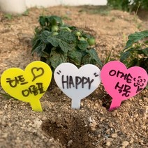 화분픽 하트형 식물 라벨 이름표 20P 수목표찰 꽃 꽃팻말, 벤타샵상품선택