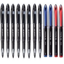 유니볼 에어 UBA-188-M AIR 수성 혼합색상 12자루, UB-188-M x 12개(흑8청2적2)