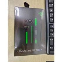 게이밍 헤드셋 razer hammerhead pro v2용 유선 이어폰 마이크 포함, 상자 포함