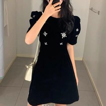 여름 선미 현아 큐빅 비즈 슬림 미니 원피스 데일리 데이트 하객룩