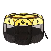 옥타곤텐트 판매 애완 동물 텐트 팔각형 접이식 펜 옥스포드 천 방수 케이지 개 고양이 둥지 접을 수, 05 Yellow_01 Small