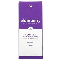 스포츠리서치 블랙 엘더베리 삼부커스 시럽 농축 추출 12000mg 액상 120ml, 1개, 기본