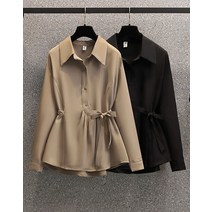 G125800 (빅사이즈)허리벨트 루즈핏 자켓 블라우스자켓