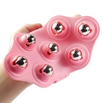림프순환 마시지볼 셀프 붓기제거 핸드롤링타입 KK411, 림프절 마사지 볼/핑크