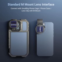 캠코더렌즈 카메라렌즈 SmallRig-1.55X 아나모픽 스마트폰 렌즈 아이폰 삼성 화웨이 샤오미 촬영 비디오, 한개옵션0
