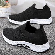 남성 키높이슬립온 니트 슬립온 끈없는운동화