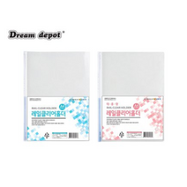드림디포 레일 클리어홀더 A4(둥근쫄대화일), 10개, DF1490D-7 60매(투명)