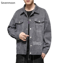 Sevenmoon 여름남자 데일리 경박스럽다 오버핏 간략하다 도안 재킷 코트