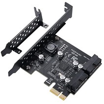 BEYIMEI PCIE-2 포트 19Pin 확장 카드 Windows 11 10 8.1 8 7 XP용 USB 3.2 GEN1 초고속 5Gbps PCI 익스프레스 카드 -10499, PCI-E - 2x 19PIN