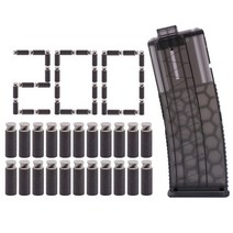 전자 업소 다트작업자 블랙 컬러 200 pcs 소프트 총알 3.8cm 회오리 바람 플랫 헤드 짧은 15 탄약 카트리지, 02 Type C