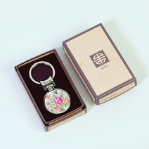 고섶 한국전통 펄 열쇠고리 키링 기념품, 06.꽃나비펄