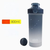 대용량믹서기 업소용믹서기 업소용블렌더 대용량 쉐이커 병 800ml 투명 휴대용 건강 스포츠 단백질 파우더, 02 파란_01 800ml