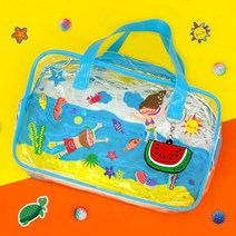 여름 비치백 5인용 키링 포함 DIY 만들기 세트 지퍼 가방 방수백 놀이 꾸미기 미술 활동, 단품, 단품