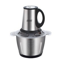 가정용 고기 분쇄기 3l 스테인레스 스틸 대용량 초퍼 민서 푸드 프로세서 전기 자동 슬라이서, 은, 에게