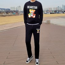 남녀공용 트레이닝복 세트 홈웨어 남자 상하의 세트 운동복 커플티 츄리닝