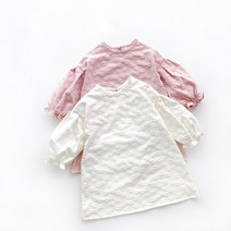 [아이엠]엠보 플라워 원피스 등원룩 여아 드레스 데일리룩