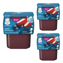 거버 과일퓨레 113g, 6개입, 사과 블루베리(Apple Blueberry)