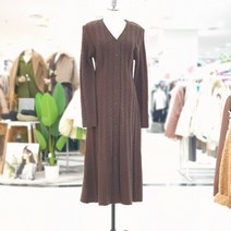 에이비에프지 램스울 꽈베기라인 니트 브라운 롱원피스 AFX1HO34A