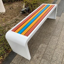 벤치 스테인레스 정류장 공원 승강장 스텐 야외벤치, 화이트 / 길이 100 폭 40 높이 45