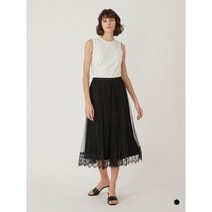 올리비아로렌 / 리브시블레이스스커트VOBDKYM3181/ 애플아울렛 ( 블랙 )