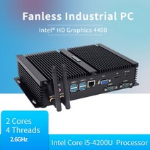 [해외] 팬리스 산업용 미니 PC I5 72U I3 55U I3 71U 미니 컴퓨터 2 RS232 COM VGA HD, 16GB RAM 128GB SSD i5 7200U