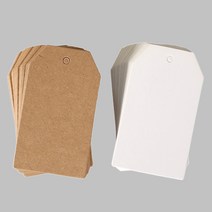 [펠트친구] 종이 라벨택(네임택)-육각(100장) [3329], 4*7육각화이트