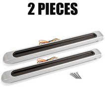 카고트레일러 캠핑 미니 카고트레일러 72LED 브레이크 테일 턴 라이트 무거운 트럭에 대 한 2PCS 연기 DRL, 01 2pcs