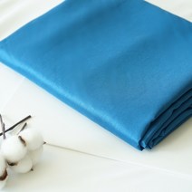 패브릭창 고급공단 샤틴슬라브 공단 양면원단 의류공단 곱창밴드 옷감 테이블보, 딥블루