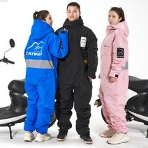 CATWILD 오토바이 방한복 보온 라이더 점프슈트 방풍 우주복 스즈키복, 블루, 1개