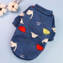 귀여운 작은 개 옷 부드러운 코튼 치와와 Yorkies 옷 애완 동물 강아지 고양이 후드 겨울 개 자켓 코트 작은 중형 개, Navy Dinasour|XL
