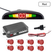 후측방경보 사각지대경고기능 전방감지 GreenYi Parktronic LED 주차 센서 역방향 백업 레이더 모니터 기 시스템 디스플레이, LED Display, 04 Red