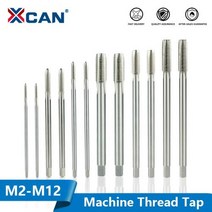 XCAN 기계 나사 탭 HSS 나사 탭 90 150 금속 가공 도구 용 긴 생크 메트릭 플러그 탭 M2 M12 스트레이트 플루트 나사 탭, M10x100