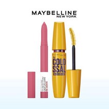 [메이블린뉴욕]슈퍼스테이 립 크레용+콜로썰 마스카라, [0013]45 허슬인힐스 리얼블랙