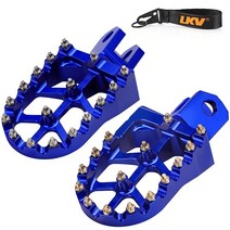 LKV 오토바이 풋페그 더트 바이크 레스트 페달 풋 페그 SUZUKI DRZ400 DRZ400E DRZ400S DRZ400SM RM125 RM250 RM250Z RMX250과 호환, blue