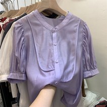 김비서블라우스 블라우스 여름 왕리본 곱창 봄 벌룬 5 6 월 결혼식 하객룩
