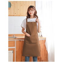 모올글래드 H형 생활방수 앞치마 식당 주방 카페 바리스타 앞치마 로고 자수 나염 가능, H형 생활방수 앞치마(브라운무상표)