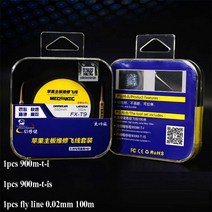 Yonziak-3 인 1 플라잉 와이어 0.02mm 100m 936 용접 스테이션 철 팁 전화 마더 보드 수리 플라이 라인 세, 한개옵션0