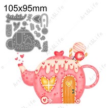 아이스크림 제조기 ice cream house new metal cutting die, 크기 105x95mm