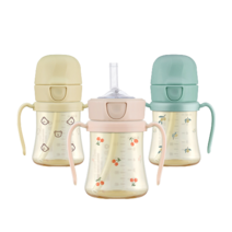 그로미미 PPSU 돗꼼 추빨대컵 200ml, 퓨어골드, 3개