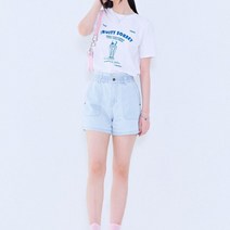 체이스컬트 (여) BCRG2662E0D 하이라이즈 페이퍼백 4부 데님