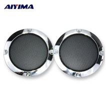스피커유닛 층간소음스피커 aiyima 2pcs 3 인치 실버 보호 그릴 원형 스피커 장식 원 보호 그릴 diy, 없음