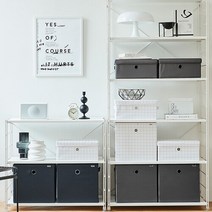 한샘(생활) [한샘] 샘 폴리 수납정리 바스켓(대)_1P, 브라운