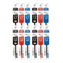 자바 제트라인 유성볼펜 리필심 초저점도 1.0mm 검정, 50개