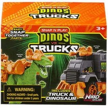 스냅앤플레이 다이노트럭 공룡VS트럭 장난감 어린이선물, 상세페이지 참조