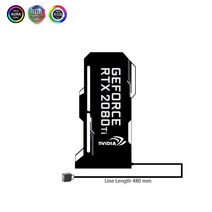 그래픽카드지지대 CPU 그래픽 카드 지원 + 5V/3 핀 아우라 동기 심포니 # N/RTX 2080/3080 Ti LED 발광 램, 02 ARGB 2080Ti_01 Options