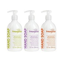Sapadilla Liquid Hand Soap - Three Scent Variety - Made with 100% Pure Essential Oil Blends Cleansi, Variety Pack_12 Fl Oz (Pack of