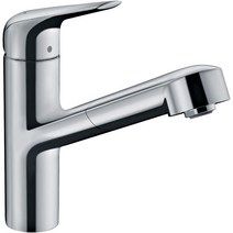 독일 hansgrohe 한스그로헤 주방수전 주방 수도꼭지 크롬 71814000, 스테인레스강, 출구 높이 150mm, 추출 가능한 스푸