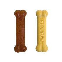 Nylabone 강아지 치발 이갈이 츄어블 장난감, X-Small up to 15 lbs, Bone, Bone