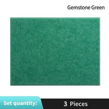 조립식방음부스 3pcs 사각형 스튜디오 방음 벽 패널 음향 패널 침실 방음 처리 침실 액세서리 자체 접착, 보석 녹색, 8mm 중간 밀도