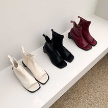 여성부츠 앵클부츠 토오픈 미들힐 76997